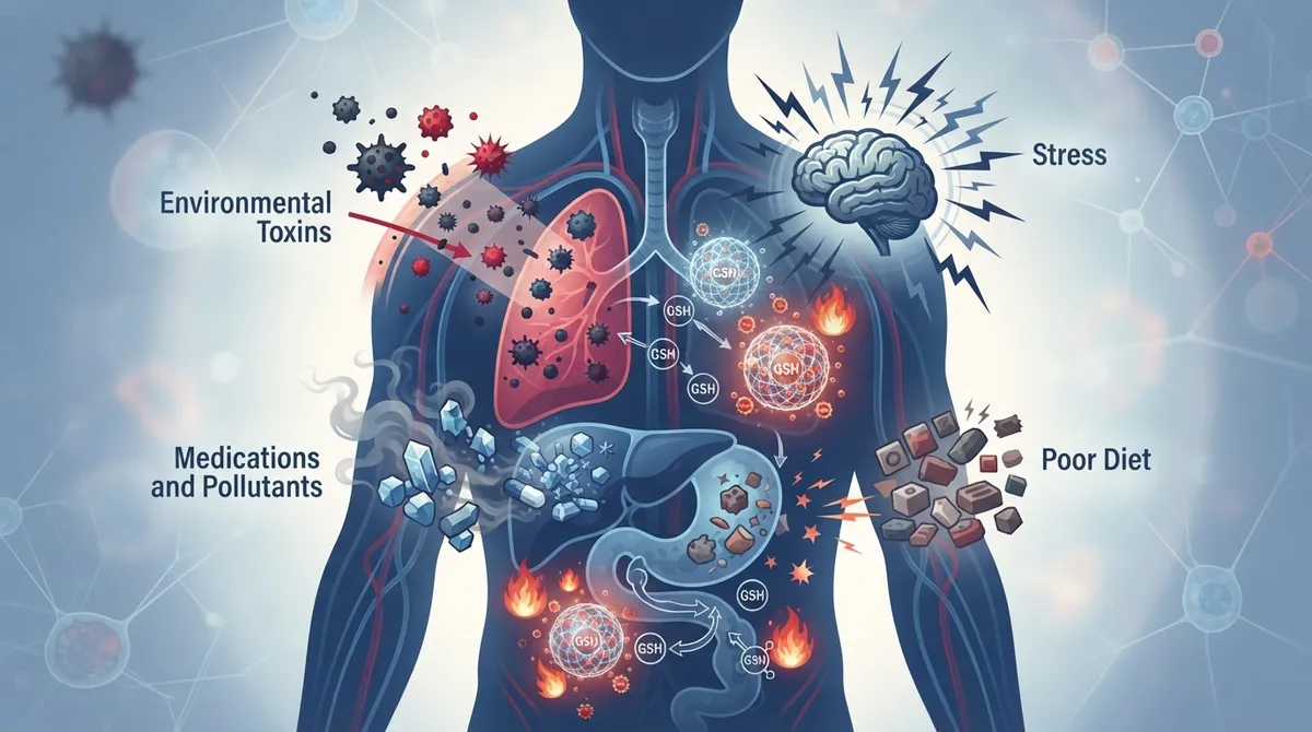glutathione deficiency causes