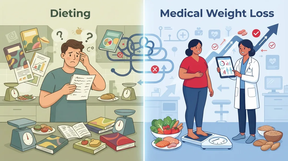 how is medical weight loss different from dieting