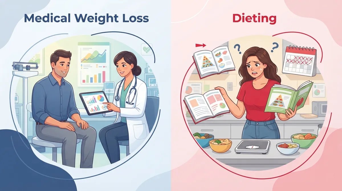how is medical weight loss different from dieting