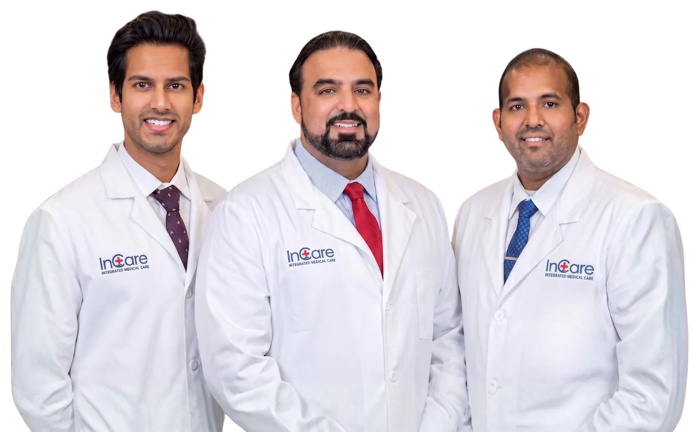 InCare physicians Pramjeet Ahluwalia, Naveen Paddu, and Teshy John
